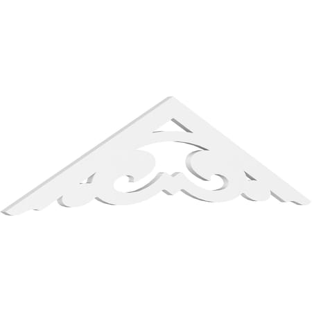 Ekena Millwork Pitch Preston Architectural Grade PVC Gable Pediment, 60"W x 15"H x 1"P (6/12) GPP060X015X100PRE